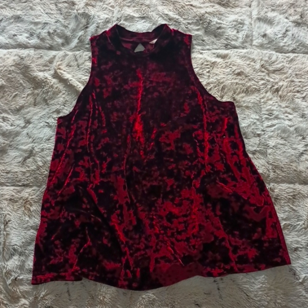 Velvet A-neck party top